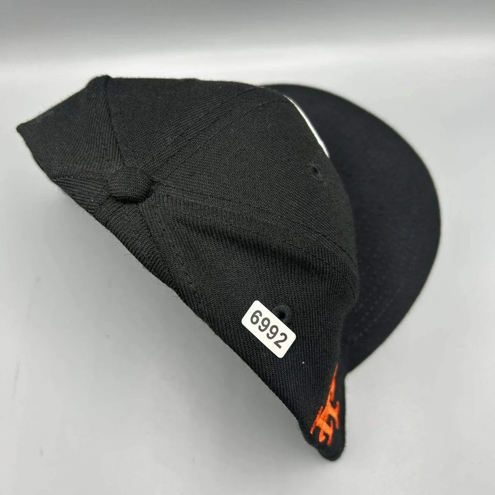 New York Mets Hat Men 7 1/2 Black Embroidered 59Fifty New Era Fitted Cap Wool